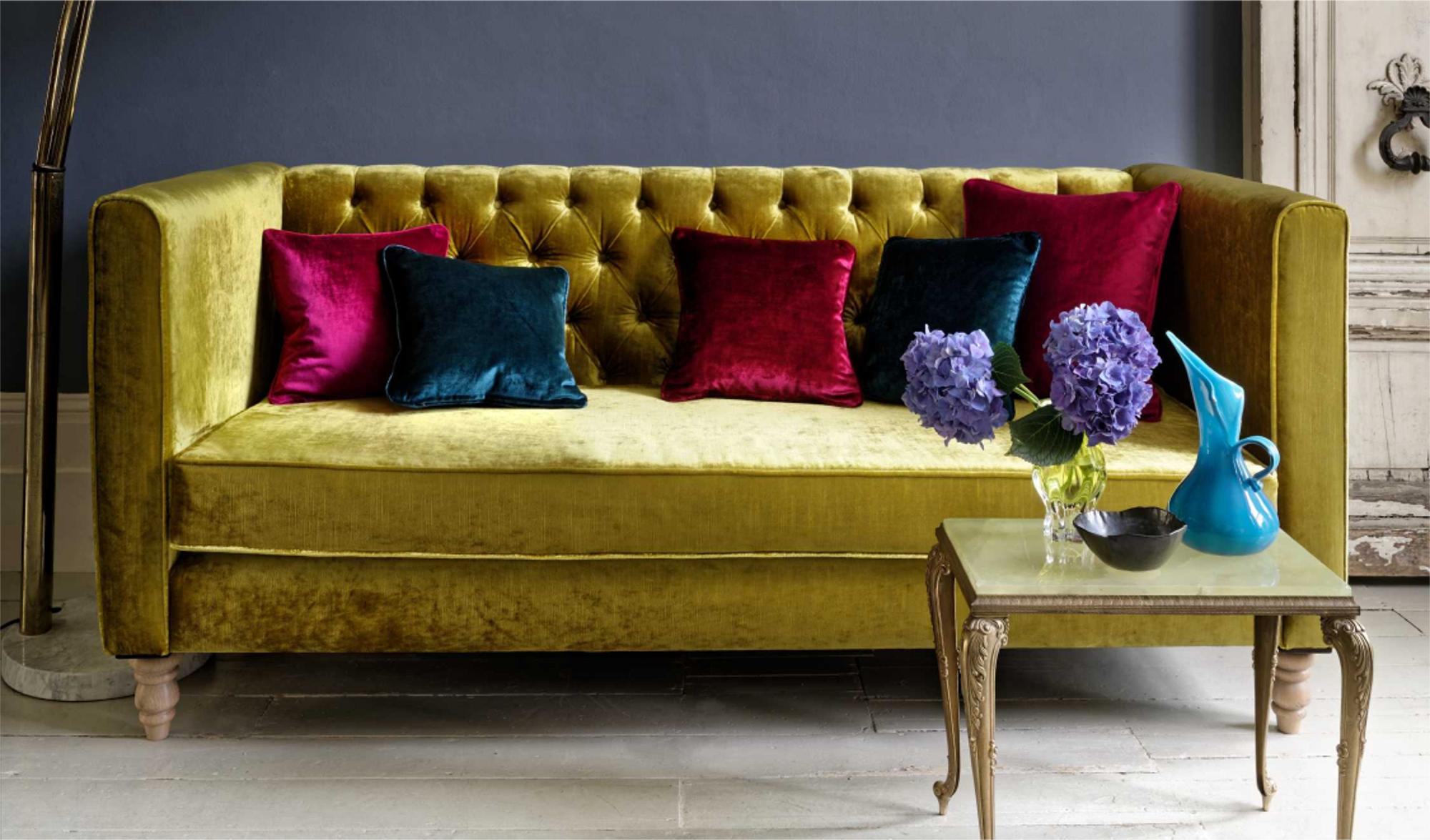 Contemporary settee in mustard with cushion range - sofas designed to your requirements by Interior Mood, County Carlow, Ireland